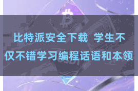 比特派安全下载  学生不仅不错学习编程话语和本领