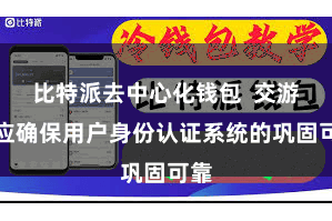 比特派去中心化钱包  交游所应确保用户身份认证系统的巩固可靠