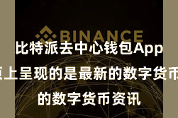 比特派去中心钱包App  首页上呈现的是最新的数字货币资讯