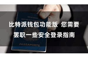 比特派钱包功能版  您需要罢职一些安全登录指南