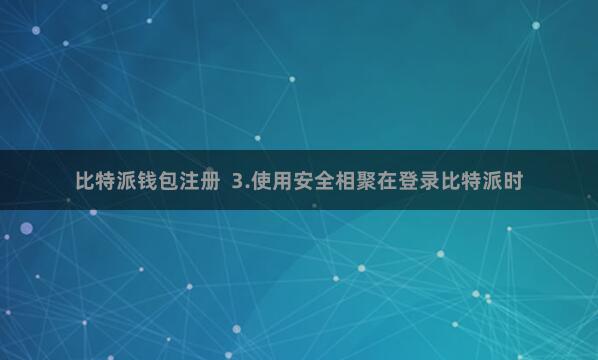 比特派钱包注册  3.使用安全相聚在登录比特派时